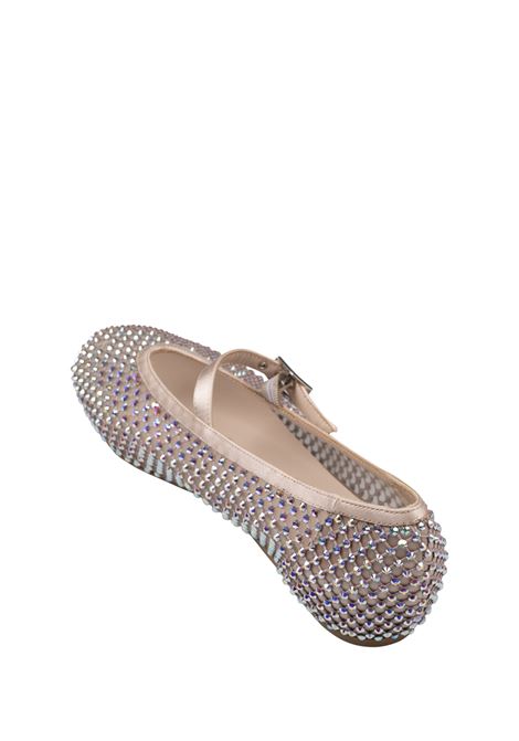 Gilda Ballerinas In Nude Skin With Iridescent Crystals LE SILLA | 0189C020MTPPSAS158